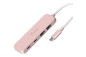 USB hub - j5create JCH342ER - hub - eco-friendly USB-C - 4 ports USB hub - 4 - Różowy - JCH342ER-N