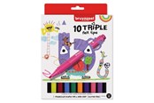 Przybory do pisania i rysowania - Bruynzeel - Kids Triple Felt-tip Pens 10 pcs. - 60123010