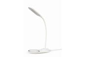 Dekoracje - Gembird Desk lamp with wireless charger - White - TA-WPC10-LED-01-W