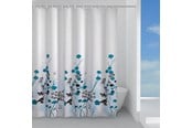 Akcesoria lazienkowe - Gedy Zasłona prysznicowa niebieski kwiat 180x200 cm - 12315