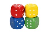 Zabawki drewniane - Playwood Wooden Dice Set Large 4pcs. - RS469