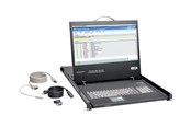 Monitor - 19" Eaton Series Rack Console 1URM DVI VGA for KVM Switch 19" LCD 1080p Rackmount TAA - B021-000-19-HD2