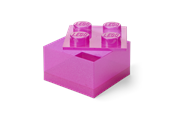 Pokój dziecięcy - LEGO Storage Brick 4 Top Lid Glitter Medium Violet - 40090801