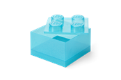 Pokój dzieciecy - LEGO Storage Brick 4 Top Lid Glitter Light Blue - 40090802