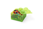 Pokój dziecięcy - LEGO Storage Brick 4 Top Lid Translucent Light Green - 40090806