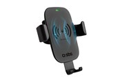 Telefon - Adapter i Ladowarka - SBS Wireless Gravity Phone Holder for Cars with a Quick Charger - Black - TESUPGRAVWIRLITE10W