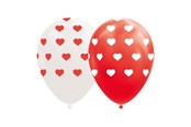 Zabawki - Globos Balloons Hearts Red/White 30cm 8pcs. - 1129011