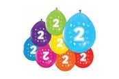 Zabawki - Globos Balloons 2-sided Printed Number 2 8pcs. - 512002
