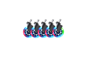 Fotel gamingowy - DUTZO Premium Uniwersalne gumowe kółko 3" do wszystkich typów krzeseł - RGB - Guma - RGB - Guma - DGCA-75MMRBWU-RGB