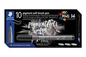 Przybory do pisania i rysowania - Staedtler pigment soft brush pen 10 pcs warmgreyligh - 372-840