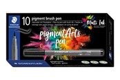 Przybory do pisania i rysowania - Staedtler pigment brush pen 10 pcs cool grey dark - 371-871