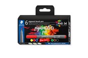 Przybory do pisania i rysowania - Staedtler pigment brush pen Basic Colour 6pcs - 371 C6-9