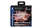 Przybory do pisania i rysowania - Staedtler pigment brush pen PortraitCol 12pcs - 371 C12-4