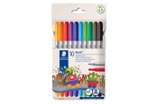 Przybory do pisania i rysowania - Staedtler Fibre tip pen 2tips N 10pcs.wallet - 320 C10