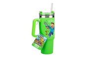 Drobiazgi - Paladone - Minecraft Green 900ml Insulated Cup and Straw - PP14600MCF