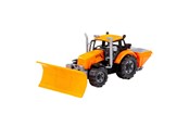 Samochody i pojazdy - Cavallino Toys Cavallino Tractor with Snow Plow Yellow Scale 1:32 - 1234FM04