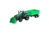 Samochody i pojazdy - Cavallino Toys Cavallino Tractor with Loader and Trailer Tipper Truck Green Scale 1:32 - 1254FM04