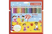 Przybory do pisania i rysowania - STABILO Trio Thick - Thick Triangular Colored Pencil - Set 24 pcs. - 203/24-01