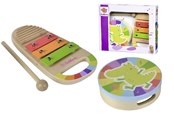 Zabawki drewniane - Eichhorn Music Set Drum and Xylo - 100003490