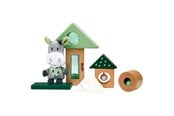 Zabawki dla niemowlat - Eichhorn Baby Hipp Wooden Sound Blocks with Donkey Plush Toy - 100005865