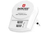 Telefon - Adapter i Ladowarka - SKross Euro USB Charger - 2xType A - 1.302421-1