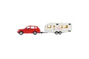 Model samochodu - Toi-Toys - Metal Pull-back Car with Caravan 1:48 - 21852A