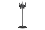 Uchwyty ścienne, uchwyty AV i meble AV - Multibrackets M stand - for 2 flat panels - single pole floorbase round B2B - black - Max 100 kg - recommended for 65" - 7350022738232