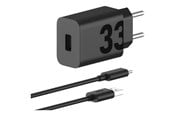 Telefon - Adapter i Ładowarka - Motorola TurboPower 33W Power Adapter - Black (Incl. USB-A -> USB-C cable) - PG38C06448