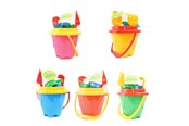 Zabawki na zewnątrz - Happy Summer Beach Bucket Set 6 pcs - assorted - 303002