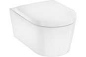 Toalety, siedzenia, bidety i czesci zamienne - Hansgrohe EluPura S wall-hung toilet 540 w/flush rim with SC/QR seat with lid, white - 61119450