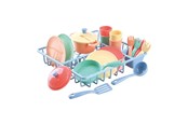 Zabawa w kuchnie i akcesoria - PLAY - Dish drainer & Kitchenware (23 pcs) - 4820
