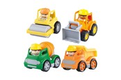Samochody i pojazdy - PLAY - Mini Construction Vehicles with Figures Playset 8pcs. - 9441