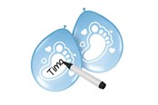Zabawki - Folat BV - Writable Balloons Birth Boy 6 pcs. - 08590