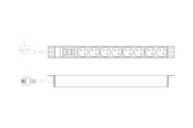 Kabel zasilający (zewnętrzny) - DIGITUS - power strip - aluminium profile and switch - 4000 Watt - DN-95402-1-FR