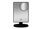 Dekoracje - Gillian Jones Makeup Mirror with LED Light Touch Function and GWP Suction Cup Mirror - Black - 10263-00