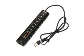 USB hub - Nitro Concepts UH1 10-Port HYBRID USB HUB USB hub - 10 - Czarny - NC-SR-AC-006