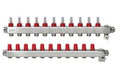 Ogrzewanie podlogowe - Danfoss floor heating manifold 11+11 SSM with flowmeter - 088U0761