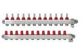 Ogrzewanie podlogowe - Danfoss floor heating manifold 12+12 SSM with flowmeter - 088U0762