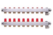 Ogrzewanie podlogowe - Danfoss floor heating manifold 9+9 SSM - 088U0809
