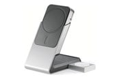Telefon - Adapter i Ładowarka - ALOGIC Matrix+ wireless charging stand - + AC power adapter - magnetic 24 pin USB-C - 15 Watt - with 5000 mAh wireless power bank multi-country power adapter (30 W) - MSPBDDAWC-G