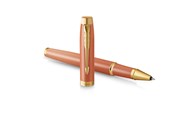 Przybory do pisania i rysowania - Parker IM Writing Rituals Rollerball Uplifting Orange Finish with Gradient & Gold Trims Fine Point Black Ink Gift Box - 2203901