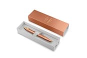 Przybory do pisania i rysowania - Parker IM Writing Rituals Ballpoint Uplifting Orange Finish with Gradient & Gold Trims Medium Point Blue Ink Gift Box - 2203902