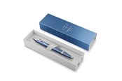 Przybory do pisania i rysowania - Parker IM Writing Rituals Ballpoint Peaceful Blue Finish with Gradient & Chrome Trims Medium Point Blue Ink Gift Box - 2203906