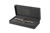 Przybory do pisania i rysowania - Parker Sonnet Ballpoint Pen | Grey Lacquer with Gold Trims | Medium Point | Black Ink Refill | Gift Box - 2213679