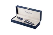Przybory do pisania i rysowania - Waterman Expert Fountain Pen Blue Lacquer with Palladium trim Stainless steel Medium Nib Blue Ink Gift Box - 2214207