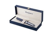 Przybory do pisania i rysowania - Waterman Exception Fountain Pen Blue Lacquer with Palladium trim 18K Gold Medium Nib Blue Ink Gift Box - 2214313