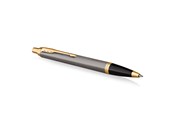 Przybory do pisania i rysowania - Parker IM Ballpoint Pen | Grey Lacquer with Gold Trims | Medium Point | Blue Ink Refill | Gift Box - 2214613