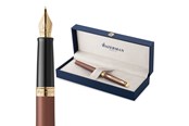 Przybory do pisania i rysowania - Waterman Hémisphère Fountain Pen | Copper Red (The Understated Edit Collection) | Fine Nib with Blue Ink | Gift Box - 2217947