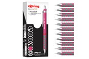 Przybory do pisania i rysowania - Rotring Tikky Mechanical Pencil | HB 0.7 mm | Magenta (pink) Barrel | Lightweight with Rubberised Grip | 12 Count - 2214581