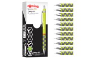 Przybory do pisania i rysowania - Rotring Tikky Mechanical Pencil | HB 0.7 mm | Spidermum (lime) Barrel | Lightweight with Rubberised Grip | 12 Count - 2214586